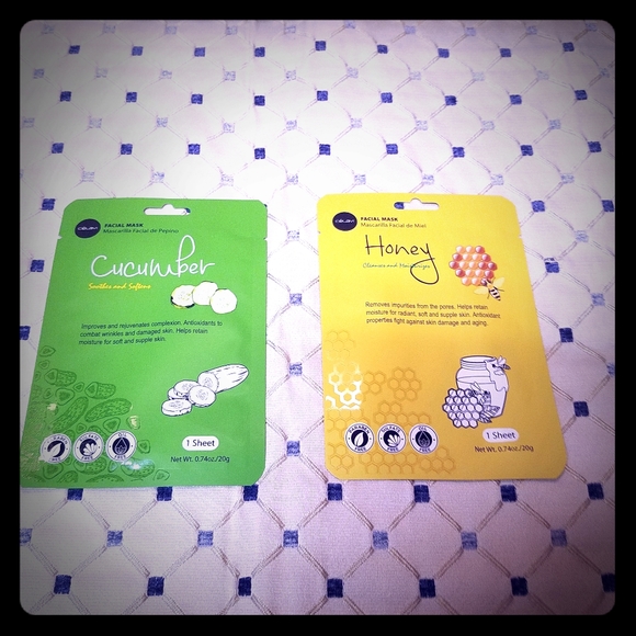 Celavi Other - 🆕️ 2 Facial Skincare Masks in Cucumber and Honey